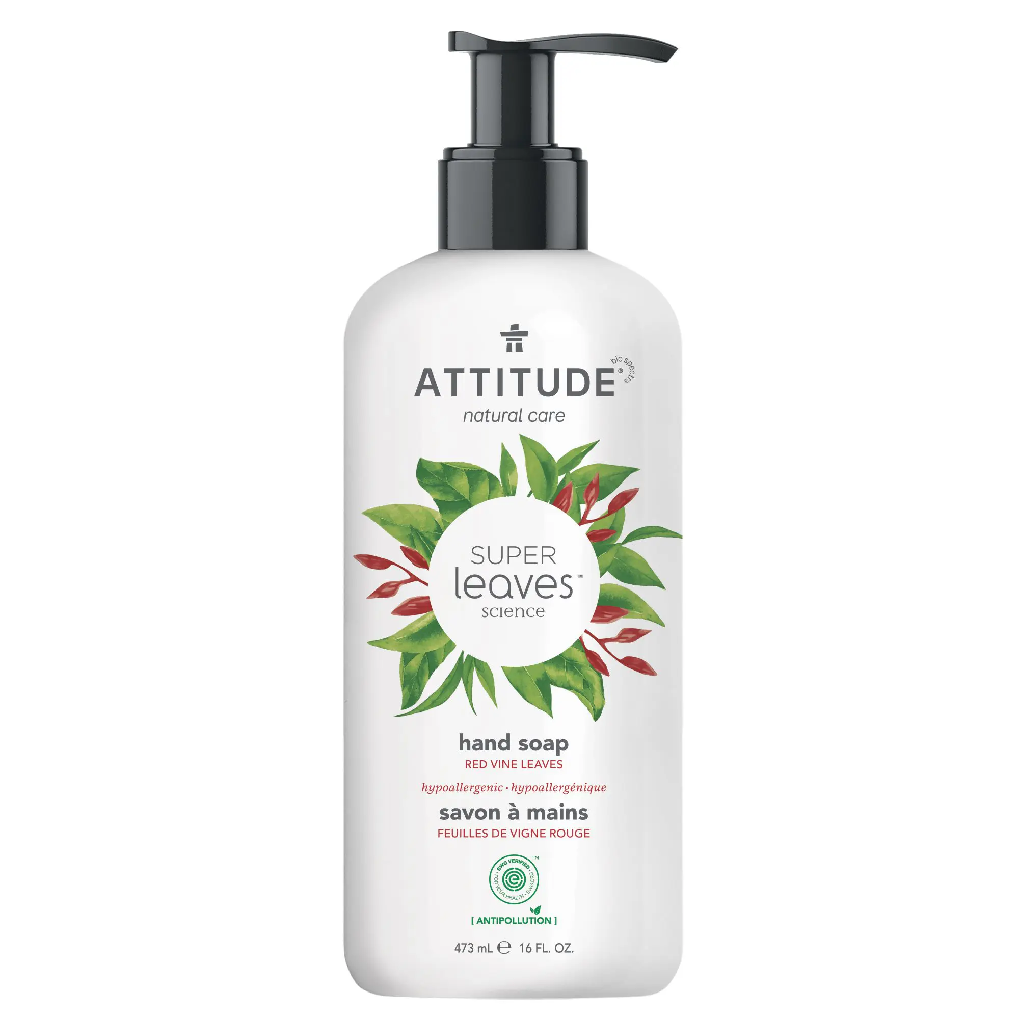 ATTITUDE Super Leaves Hand Soap, Red Vine Leaves, ATTITUDE Super Leaves Hand Soap, Red Vine Leaves