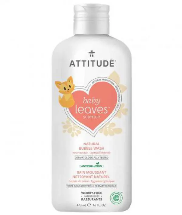 ATTITUDE Baby Leaves Bubble Wash, Pear Nectar, ATTITUDE Baby Leaves Bubble Wash, Pear Nectar