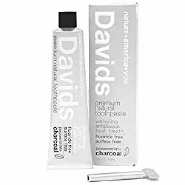 Davids Premium Natural Toothpaste, Peppermint + Charcoal, Davids Premium Natural Toothpaste, Peppermint + Charcoal