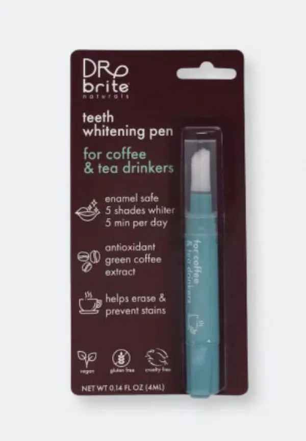 Dr Brite Naturals Natural Teeth Whitening Pen for Coffee & Tea Drinkers, Dr Brite Naturals Natural Teeth Whitening Pen for Coffee & Tea Drinkers