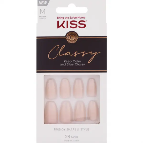 Kiss Classy Trendy Shape & Style Medium Length Nails, 83602 Kcs02, Kiss Classy Trendy Shape & Style Medium Length Nails, 83602 Kcs02