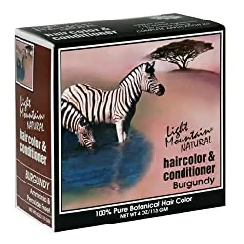 Light Mountain Natural Hair Color & Conditioner, Burgundy, Light Mountain Natural Hair Color & Conditioner, Burgundy