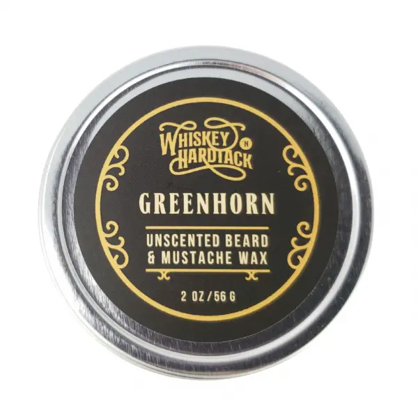Whiskey N Hardtack Greenhorn - Unscented Mustache & Beard Wax, Whiskey N Hardtack Greenhorn - Unscented Mustache & Beard Wax